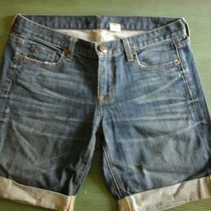 J Crew denim boyfriend shorts EUC